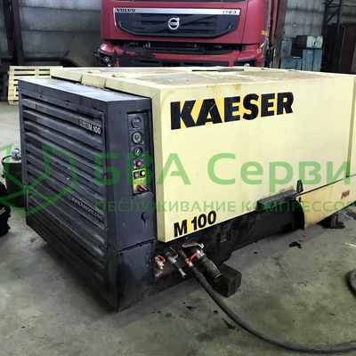 Диагностика винтового дизельного компрессора Kaeser M100